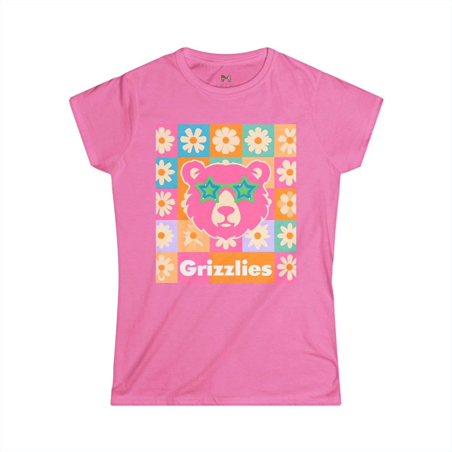 Women's Tee - Retro Colorful Game Day Spirit Wear for Grizzly Fans