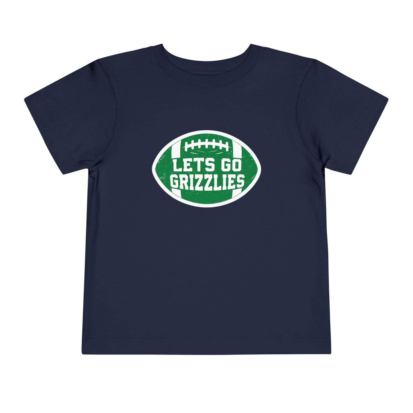 Cheerful Toddler Tee - "Let's Go Grizzlies" Football Shirt