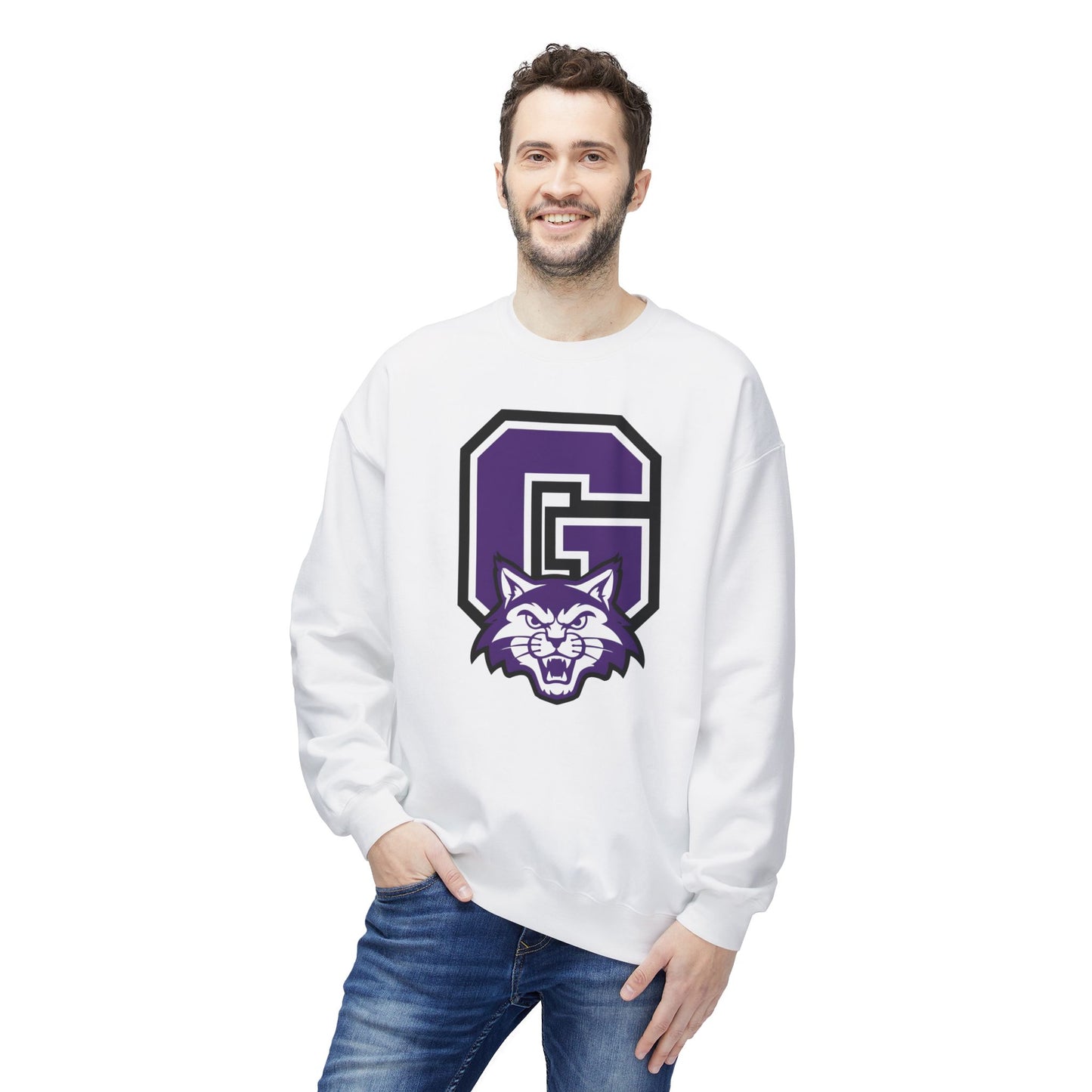 Gilmer Bobcat Spirit Wear White Sweatshirt