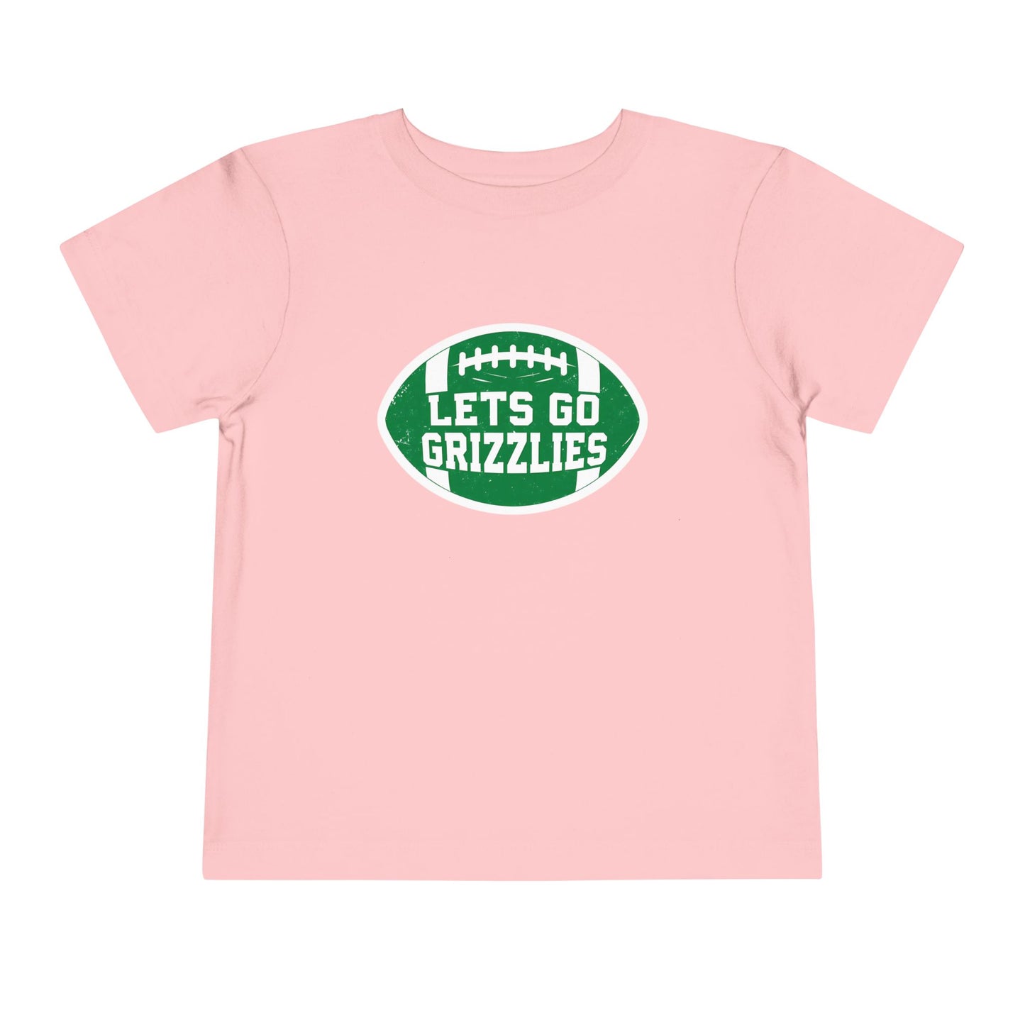 Cheerful Toddler Tee - "Let's Go Grizzlies" Football Shirt