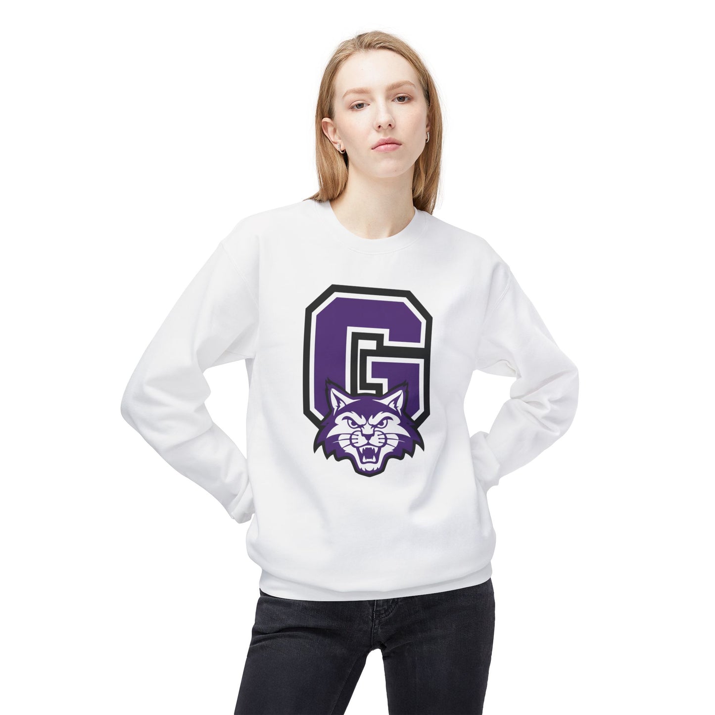 Gilmer Bobcat Spirit Wear White Sweatshirt