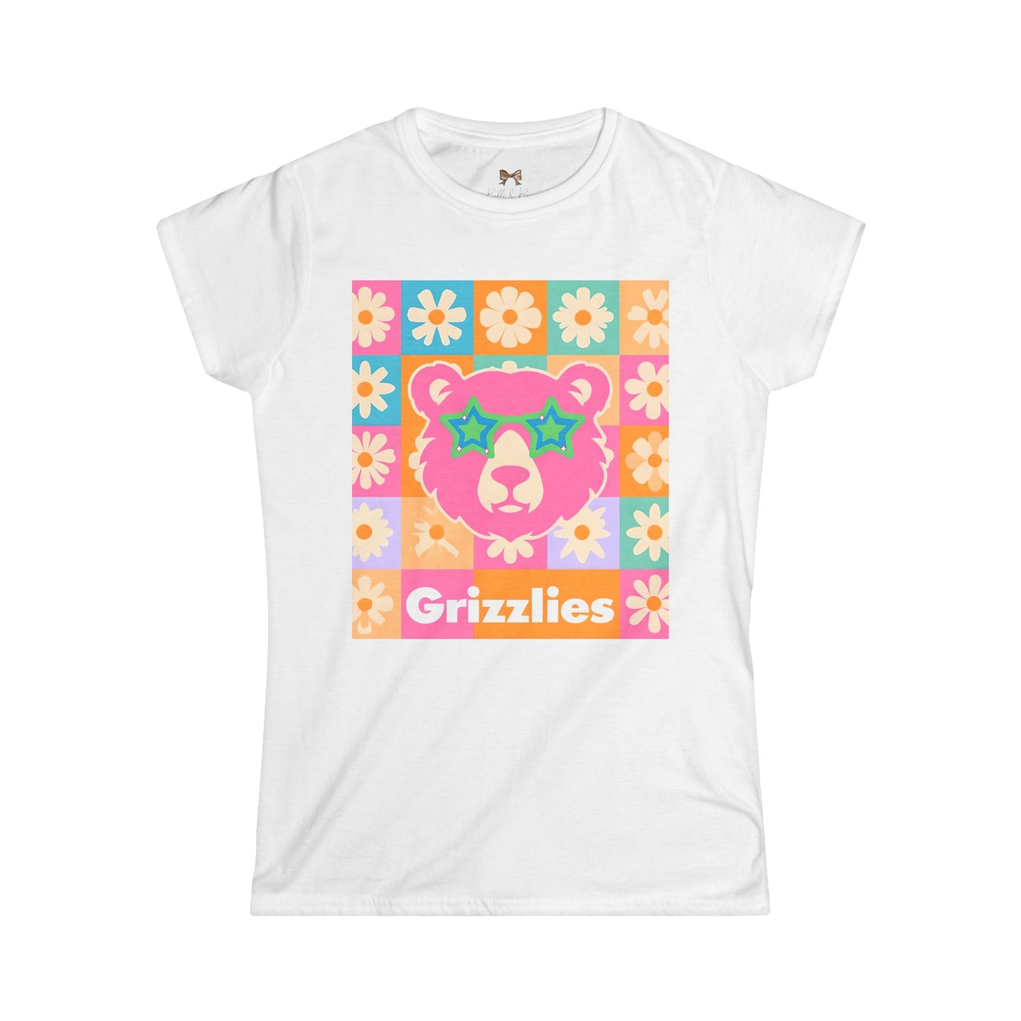 Women's Tee - Retro Colorful Game Day Spirit Wear for Grizzly Fans