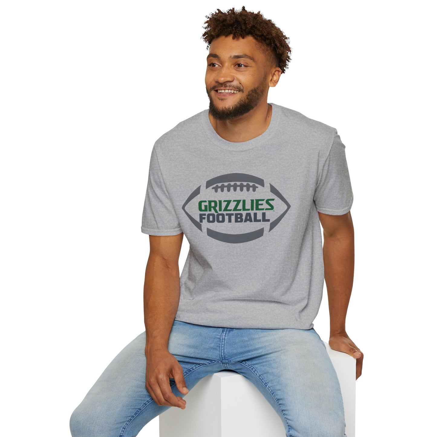 Grizzlies Football Unisex Softstyle T-Shirt - Comfortable Team Apparel for Game Day