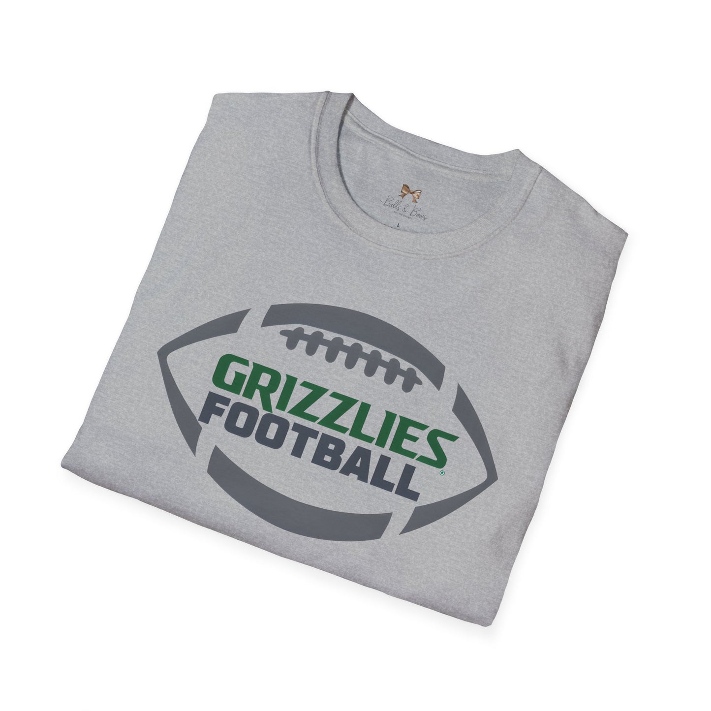 Grizzlies Football Unisex Softstyle T-Shirt - Comfortable Team Apparel for Game Day