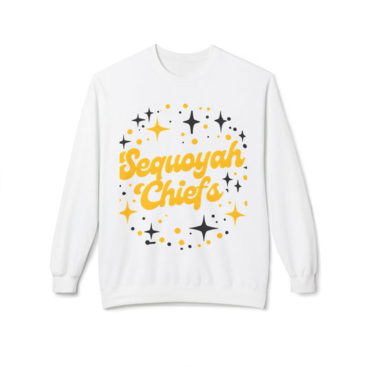 Sequoyah Chiefs Unisex Midweight Fleece Crewneck Sweatshirt - Cozy Casual Style with Starburst Design