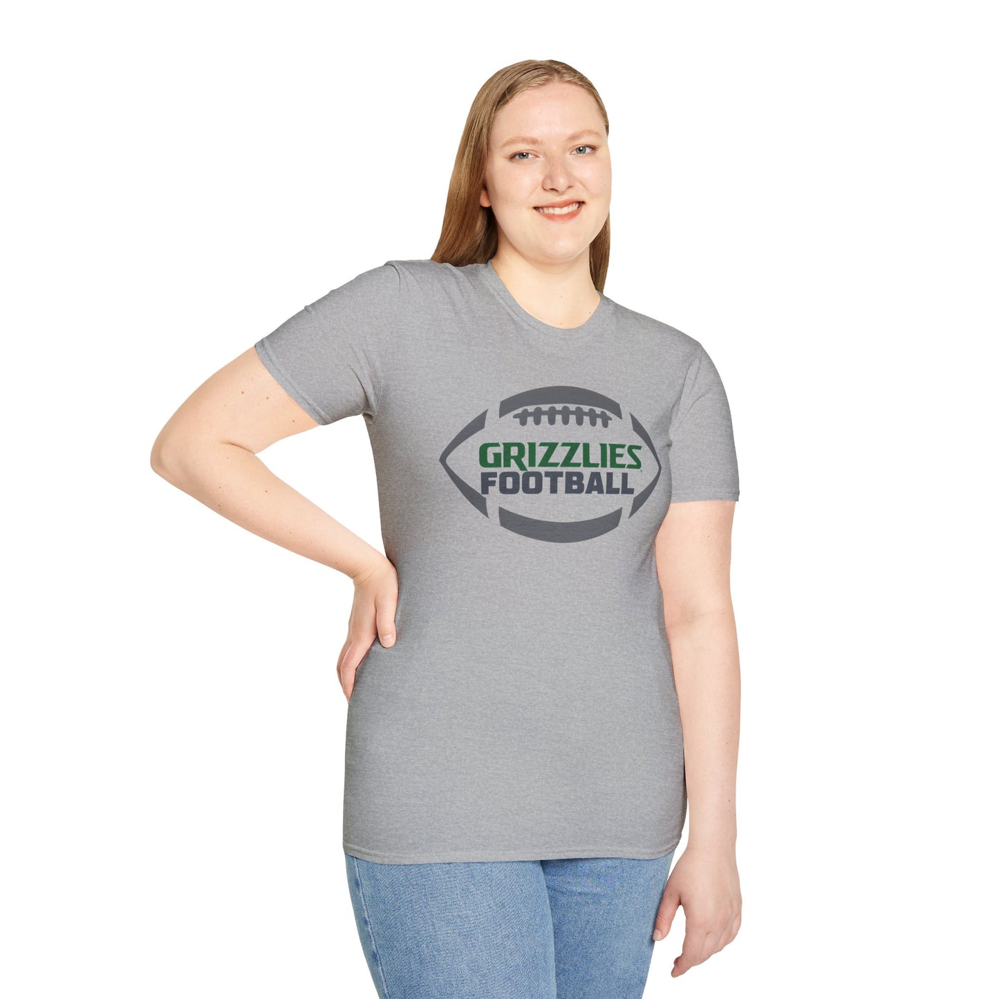 Grizzlies Football Unisex Softstyle T-Shirt - Comfortable Team Apparel for Game Day
